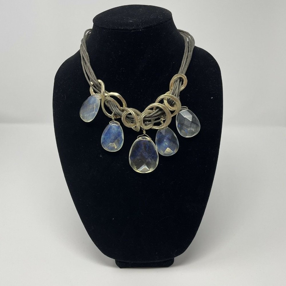 Coldwater Creek Yellow Crystal AB Necklace Cord